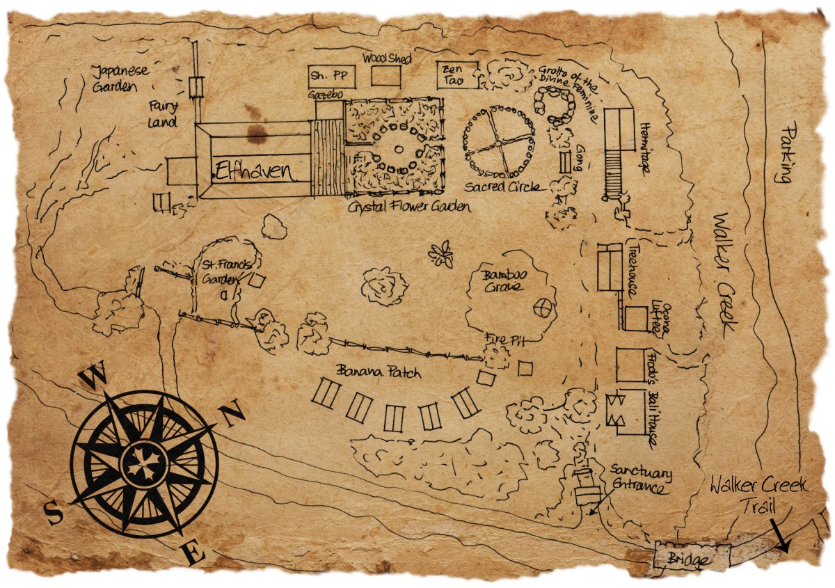 camp map torn fixed compass